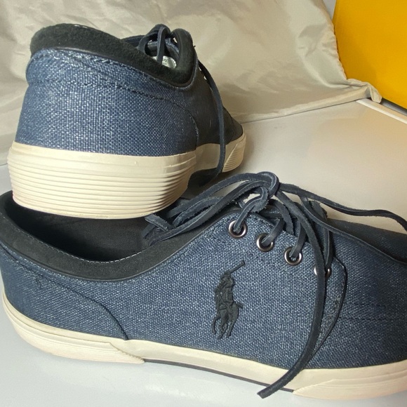 Polo Ralph Lauren Other - Polo Ralph Lauren Mens Faxon Low 0200001087 Lace Up Demin Sneaker Shoes Size 10D